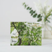 Taschentuch Tree Hay Fever Season Postcard Postkarte (Stehend Vorderseite)