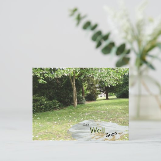 Taschentuch Tree wird bald gut Postkarte (Stehend Vorderseite)