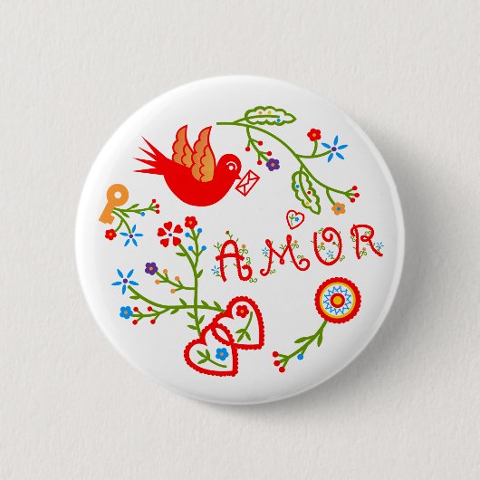 Taschentücher der portugiesischen Liebe Button (Vorderseite)