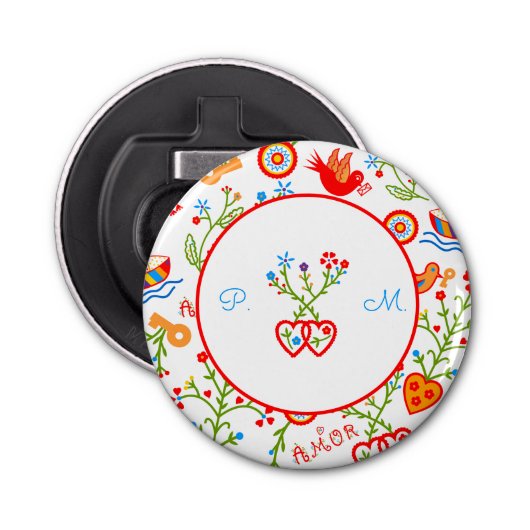 Taschentücher der portugiesischen Liebe Flaschenöffner (Vorderseite)