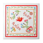 Taschentücher der portugiesischen Liebe Fliese (Vorderseite)