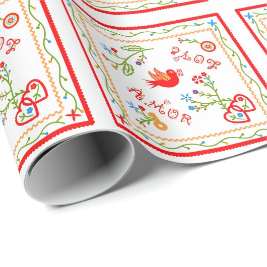 Taschentücher der portugiesischen Liebe Geschenkpapier (Rolleneckpunkt)