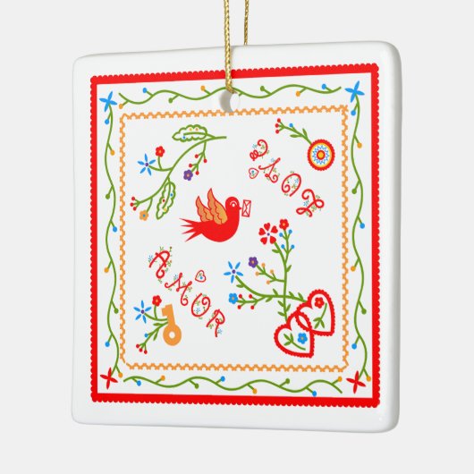 Taschentücher der portugiesischen Liebe Keramikornament (Links)