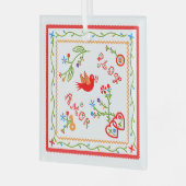 Taschentücher der portugiesischen Liebe Ornament Aus Glas (Vorderseite links)