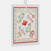 Taschentücher der portugiesischen Liebe Ornament Aus Glas (Vorderseite Rechts)