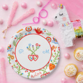 Taschentücher der portugiesischen Liebe Pappteller (Party)