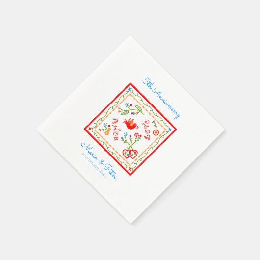 Taschentücher der portugiesischen Liebe Serviette (Ecke)