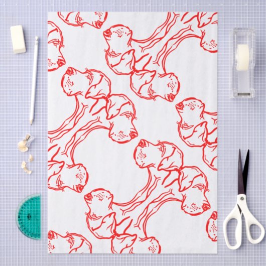 Taschentücher mit Doggen Seidenpapier (Handwerk)