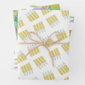 Taschentücher und Bleistifte, künstlerische Umhüll Geschenkpapier Set (Beispiel)