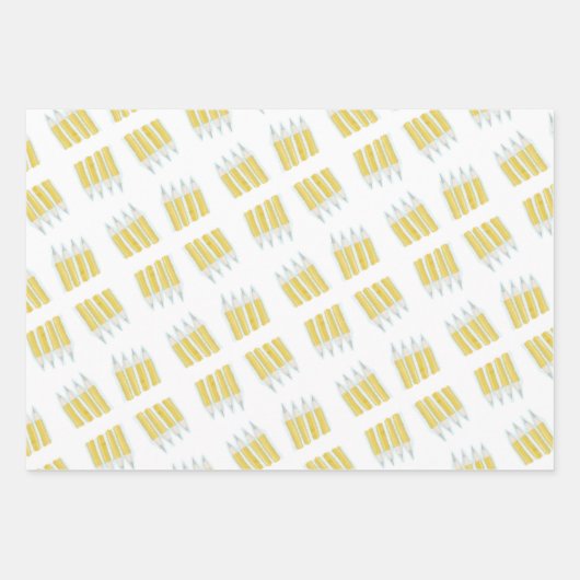 Taschentücher und Bleistifte, künstlerische Umhüll Geschenkpapier Set (Vorderseite)