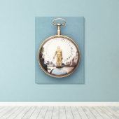 Taschenuhr aus Gold Leinwanddruck (Insitu (Holzboden))