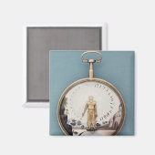 Taschenuhr aus Gold Magnet (Vorderseite/Rückseite)