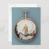 Taschenuhr aus Gold Postkarte (Vorne/Hinten)
