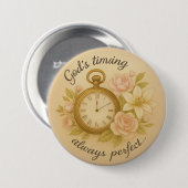 Taschenuhr Knopf Design... Button (Vorne & Hinten)