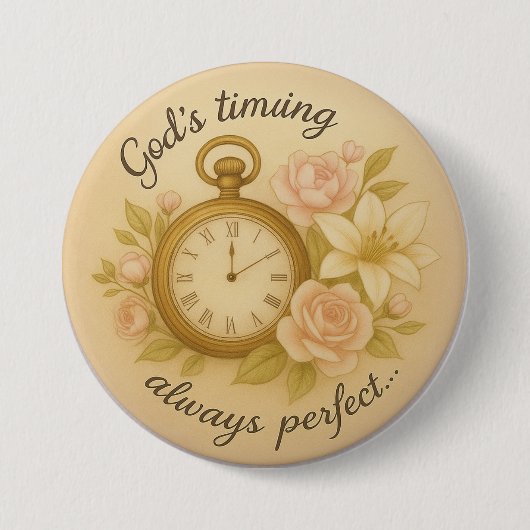 Taschenuhr Knopf Design... Button (Vorderseite)