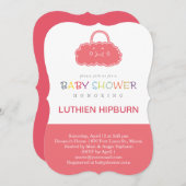 Taschenwolken Babydusche Einladung (Vorne/Hinten)