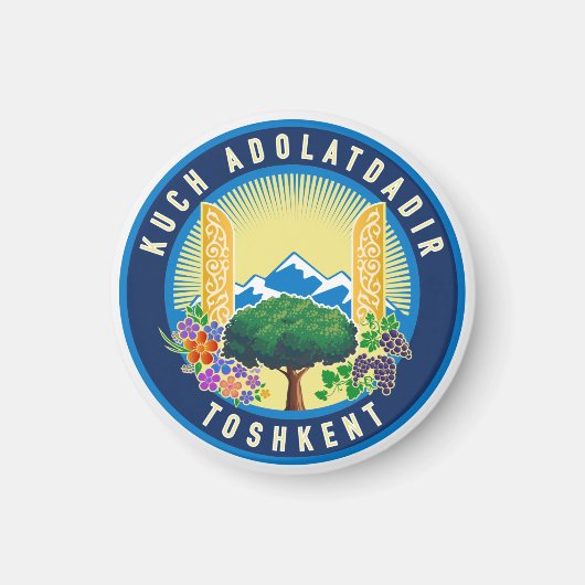 Taschkent Stadtwappen, Usbekistan Magnet (Vorne)