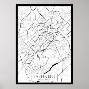 Taschkent Usbekistan Karte Poster