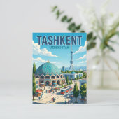 Taschkent Usbekistan Postkarte (Stehend Vorderseite)