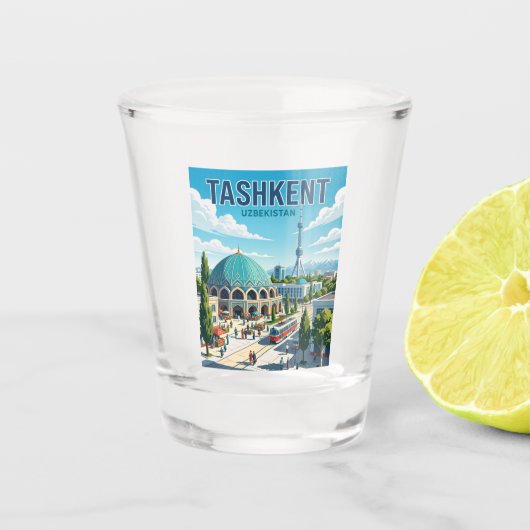 Taschkent Usbekistan Schnapsglas (Vorderseite)