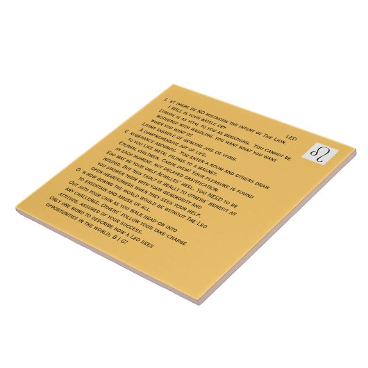 Tash Löwe Fliese (Seite)