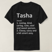 TASHA Definition Personalized Name Funny Birthday T-Shirt (Design vorne)
