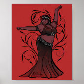 Tasha Red Belly Dancer Poster (Vorne)