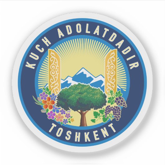 Tashkent city seal, Uzbekistan Aufkleber (Vorderseite)