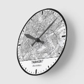Tashkent Clock City Line Art Runde Wanduhr (Winkel)