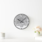 Tashkent Clock City Line Art Runde Wanduhr (Zuhause)