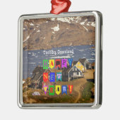 Tasiilaq, Grönland - Glückliches neues Jahr, Ornament Aus Metall (Links)