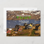 Tasiilaq, Grönland - Weihnachtsgrüße Postkarte (Vorne/Hinten)
