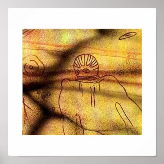 tasilli, nordafrikanische Höhle zeichnend c.6000 b Poster (Vorne)