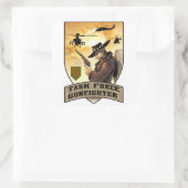 Task Force Gunfighter Patch Quadratischer Aufkleber (Tasche)