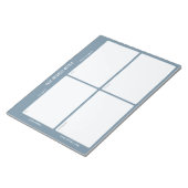 Task Priority and planner Matrix (blue) Notizblock (angewinkelt)