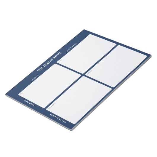 Task Priority and planner Matrix (dark blue) Notizblock (angewinkelt)