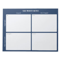 Task Priority and planner Matrix (dark blue)