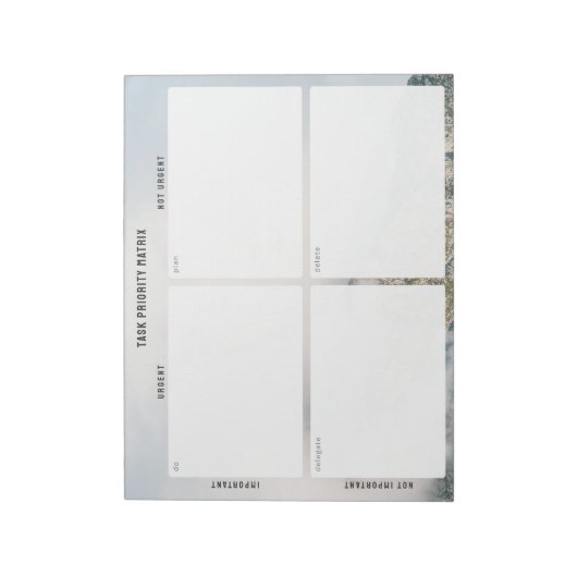 Task Priority and planner Matrix (mountain) Notizblock (Rotiert)