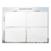 Task Priority and planner Matrix (mountain) Notizblock (Vorderseite)