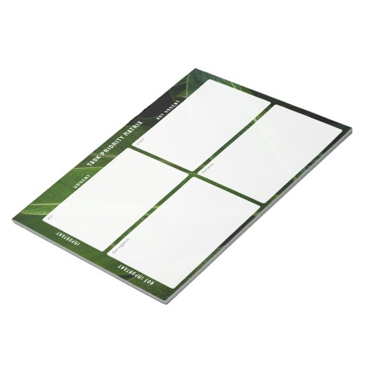 Task Priority and planner Matrix (nature) Notizblock (angewinkelt)