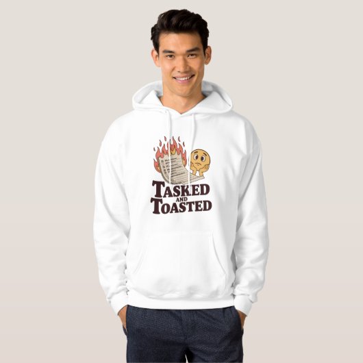 Tasked and Toasted | Productivity Meltdown Mood Hoodie (Vorne ganz)