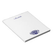 Taskschaltfläche für benutzerdefinierte blaue und notizblock (angewinkelt)