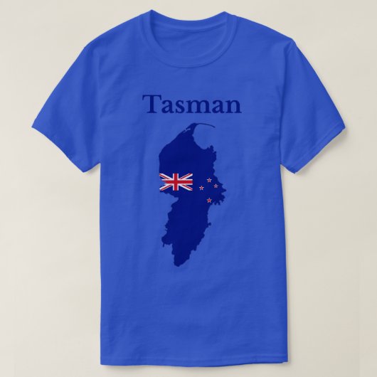 Tasman District Map Neuseeland T-Shirt (Design vorne)