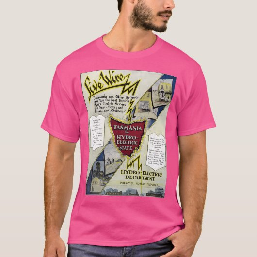 Tasmania 1929. Hydro-Power aus der Bas T-Shirt (Vorderseite)