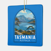 Tasmania Australia Reisen Kunst Vintag Keramikornament (Links)