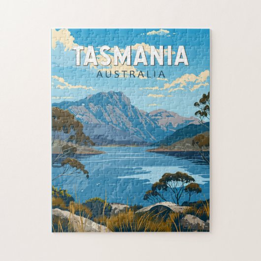 Tasmania Australia Reisen Kunst Vintag Puzzle (Vertikal)