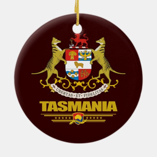 Tasmania COA Keramik Ornament (Hinten)