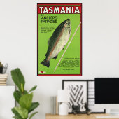 Tasmania Das Paradies der Angler Poster (Heimbüro)