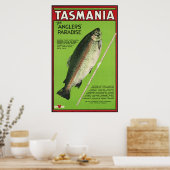 Tasmania Das Paradies der Angler Poster (Küche)