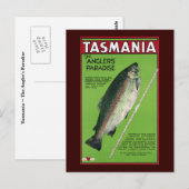 Tasmania ~ Das Paradies des Anglers Postkarte (Vorne/Hinten)